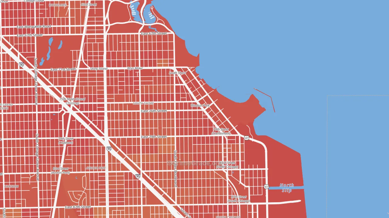 Windsor Park, Chicago, IL Map of Assault Rates