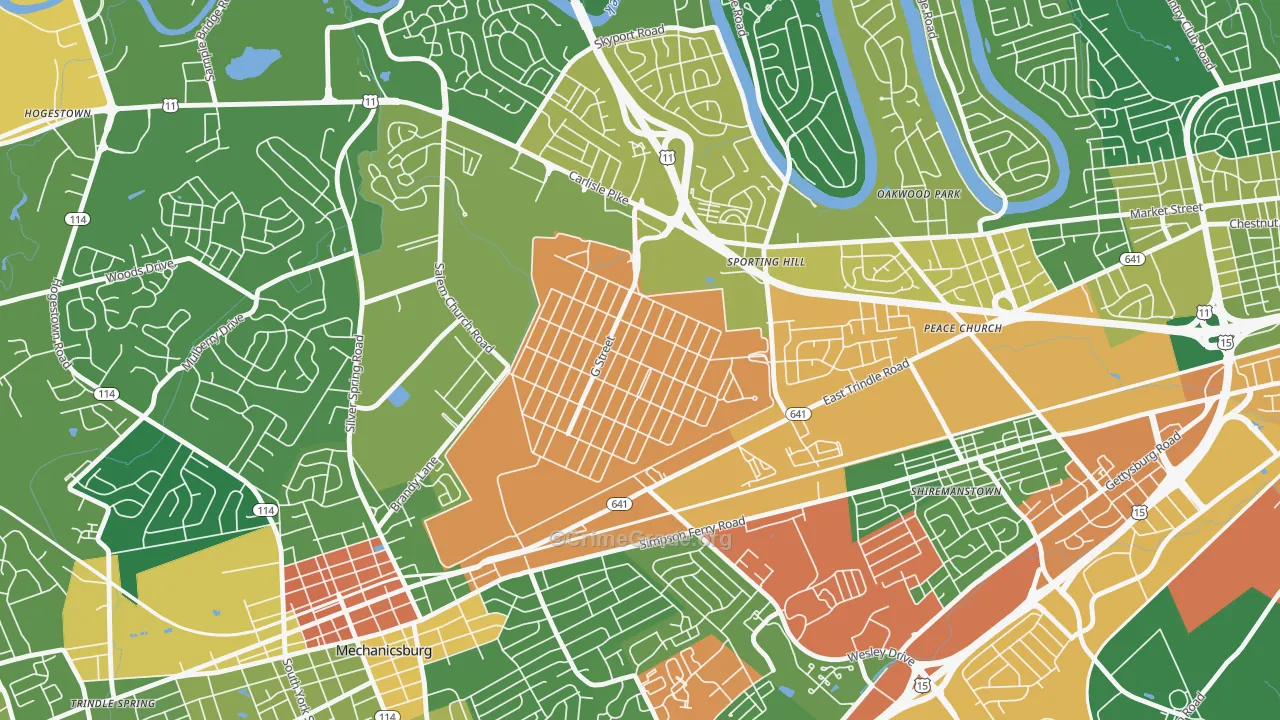 Windsor Park, PA Map of Assault Rates