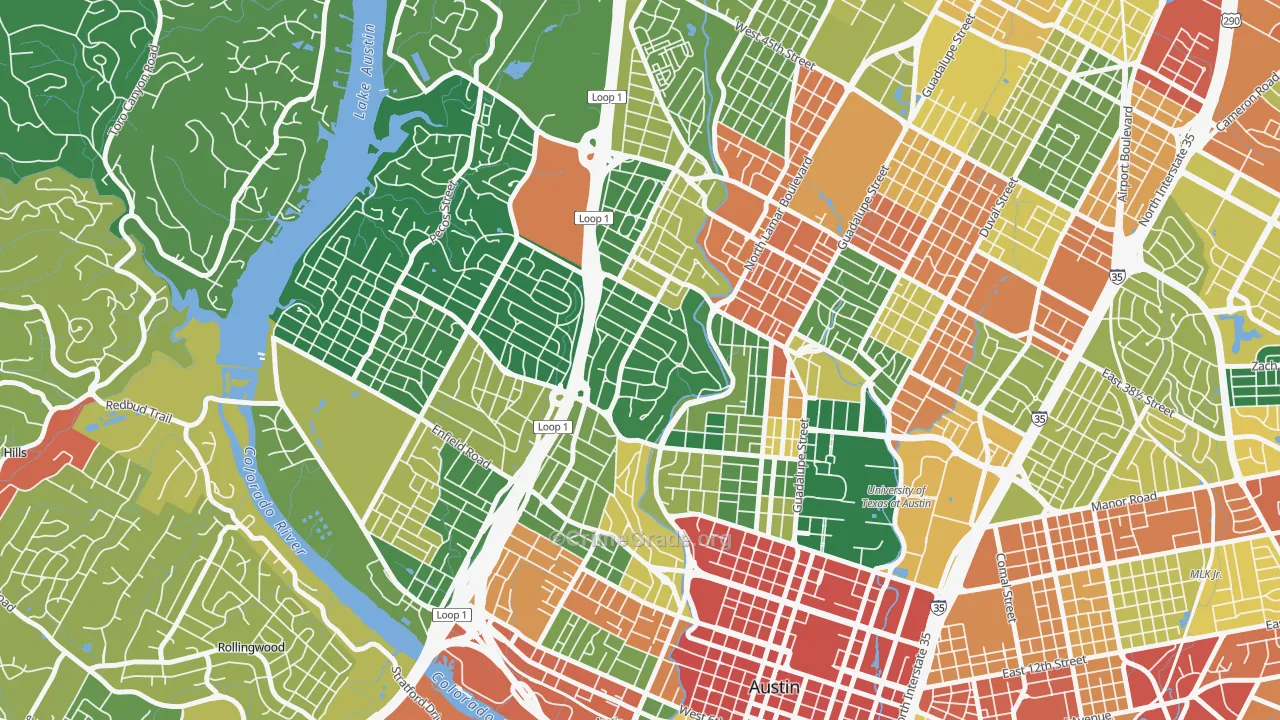 Windsor Road, Austin, TX Map of Assault Rates