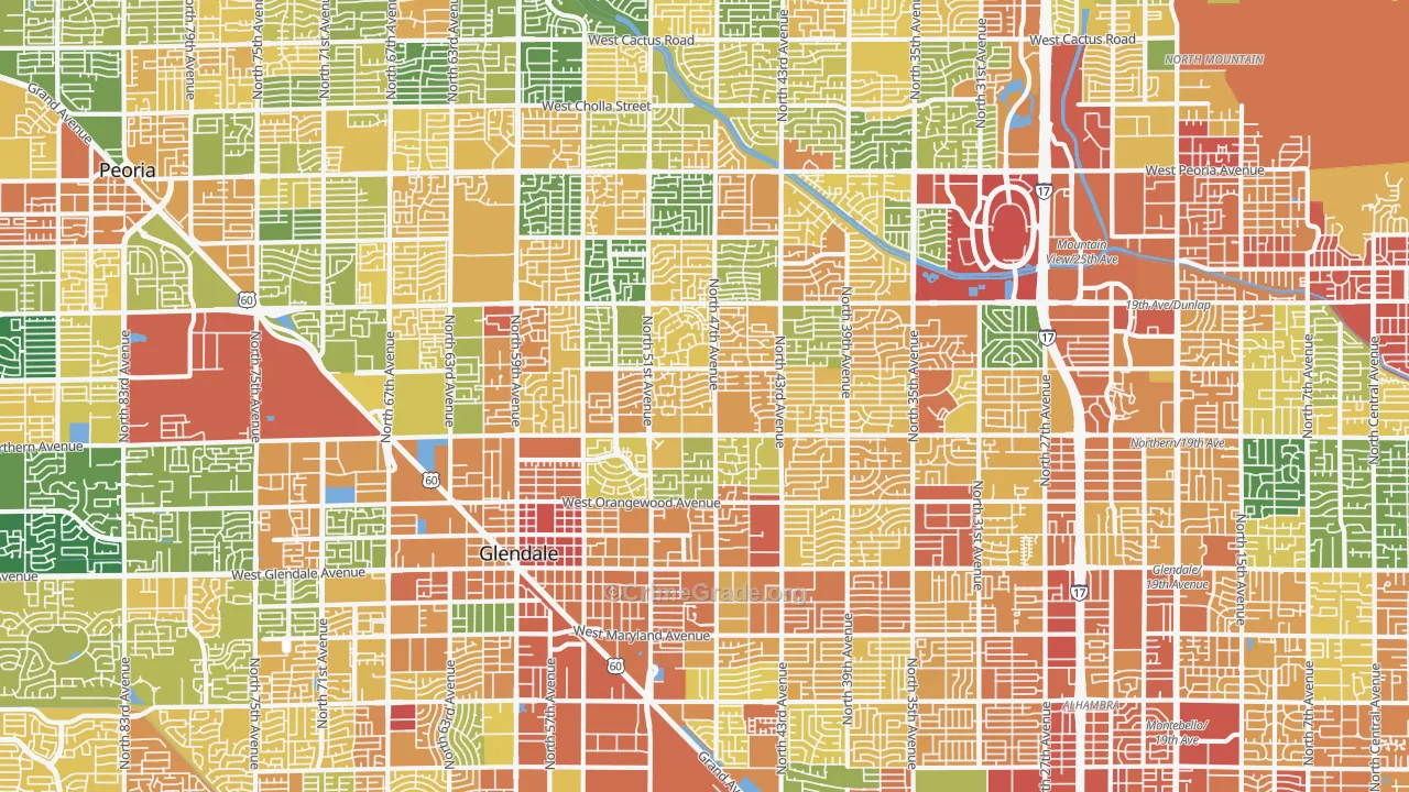 Windsor Square, Glendale, AZ Map of Assault Rates