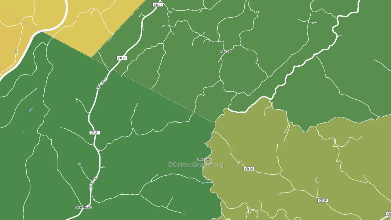 Windy, WV Map of Assault Rates