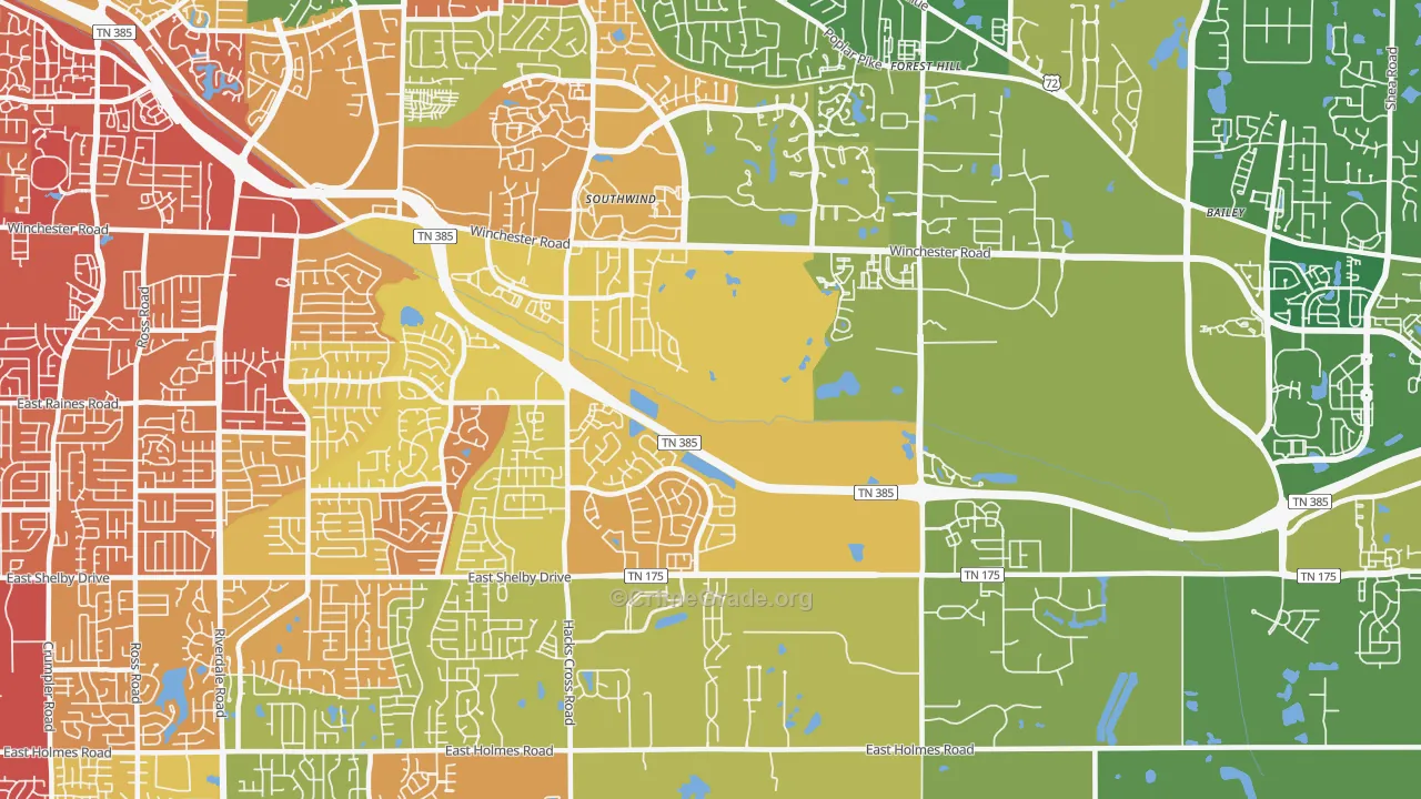 Windyke-Southwind, Memphis, TN Map of Assault Rates