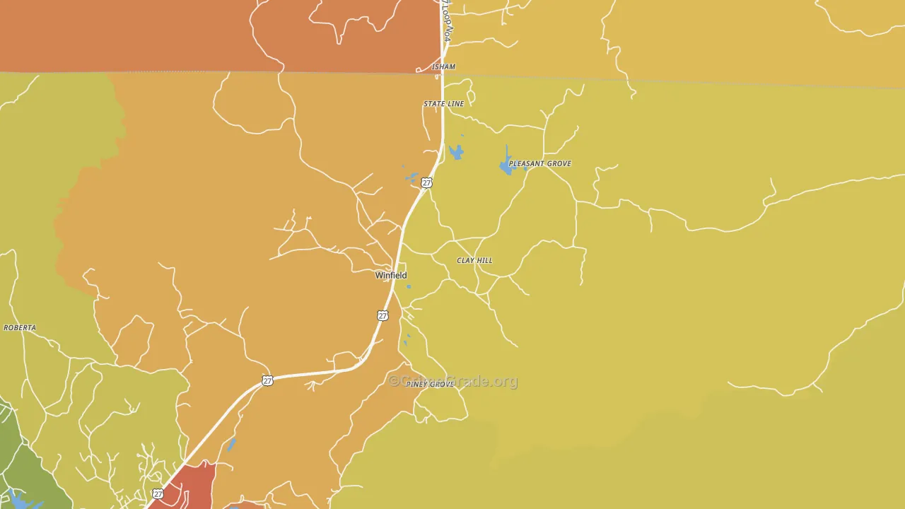 Winfield, TN Map of Assault Rates