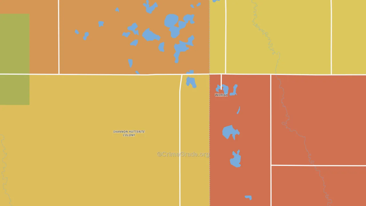 Winfred, SD Map of Assault Rates