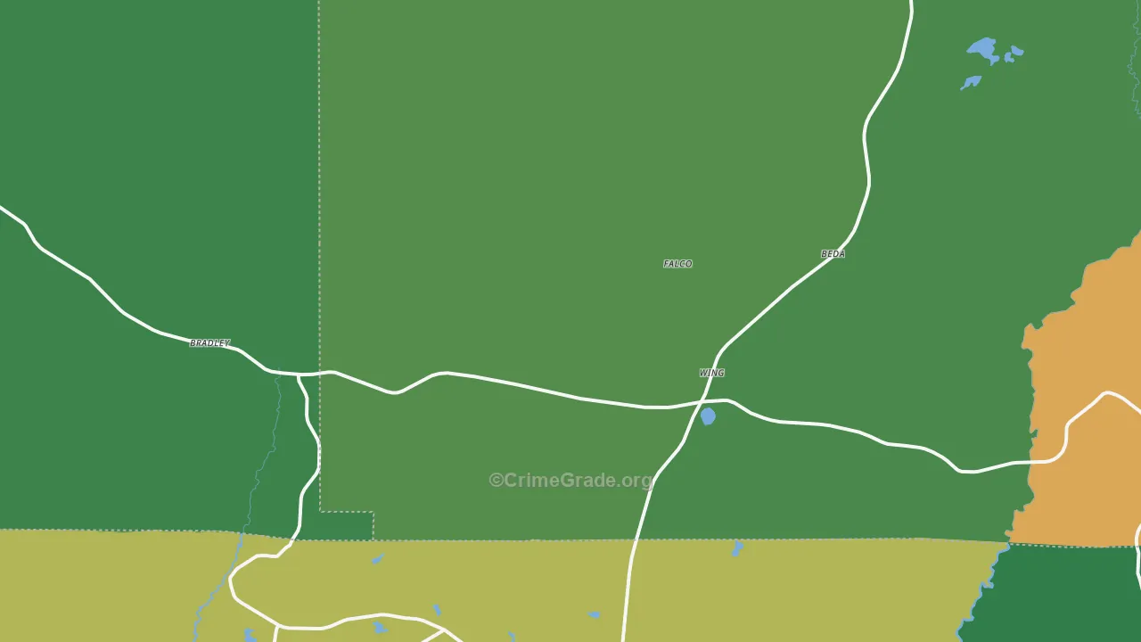 Wing, AL Map of Assault Rates