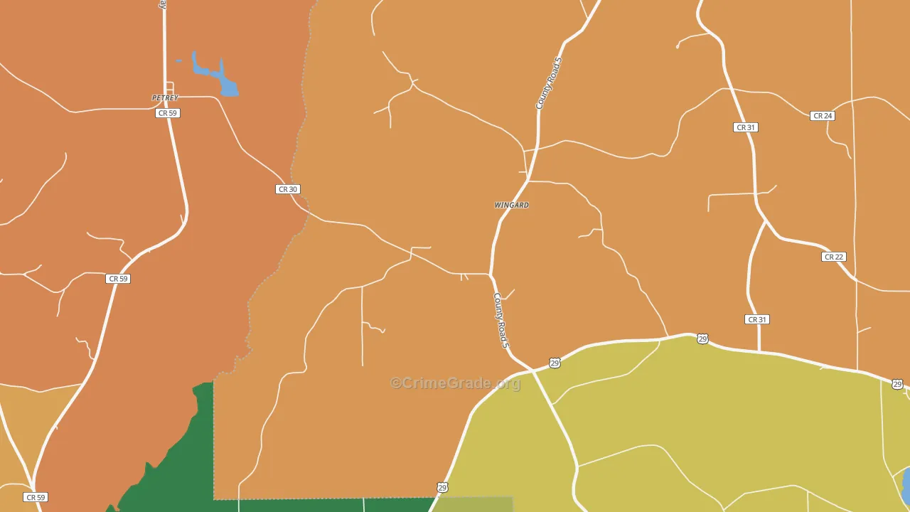 Wingard, AL Map of Assault Rates