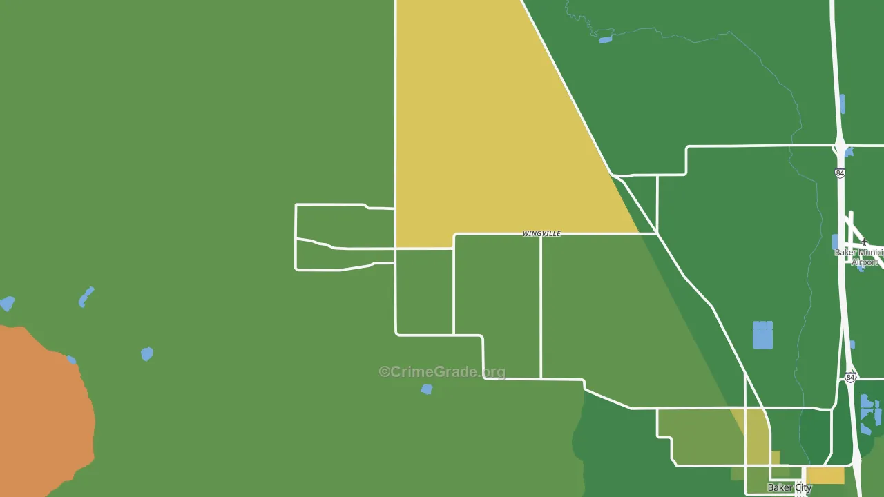 Wingville, OR Map of Assault Rates