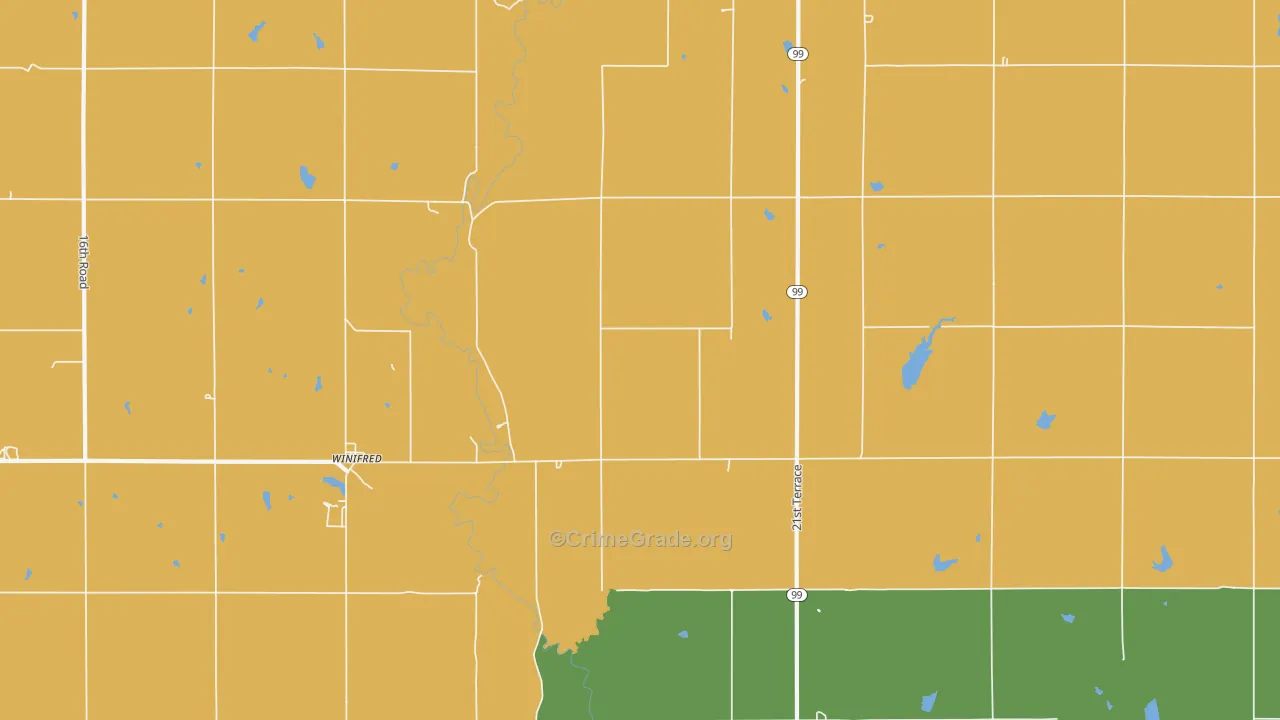Winifred, KS Map of Assault Rates