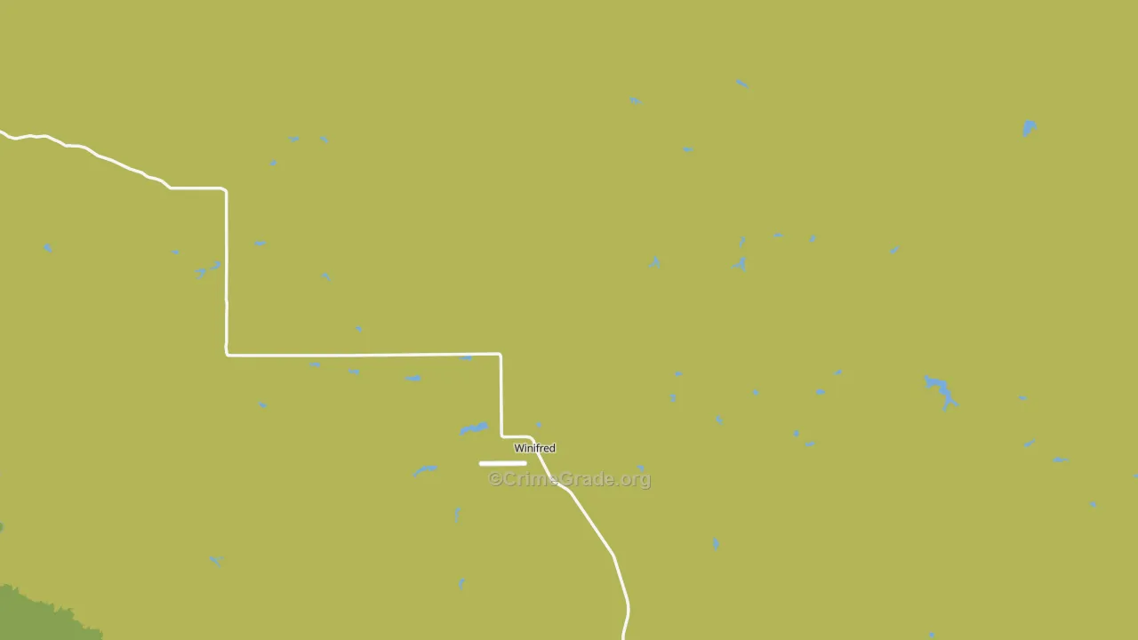 Winifred, MT Map of Assault Rates