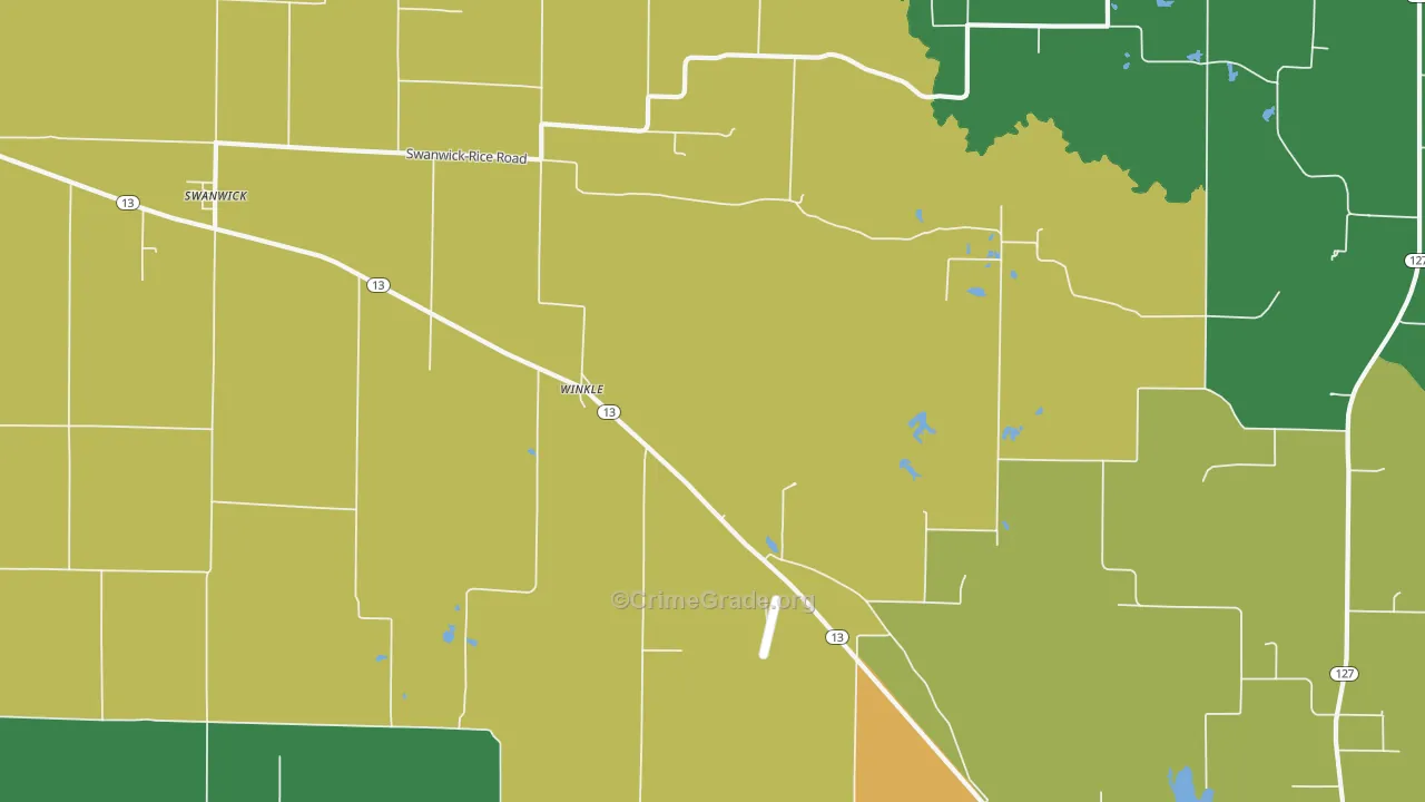Winkle, IL Map of Assault Rates