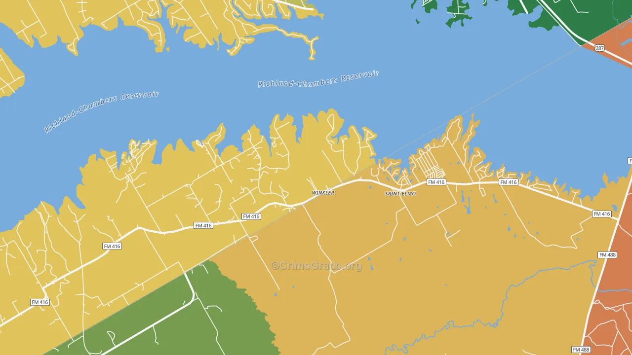 Winkler, TX Map of Assault Rates