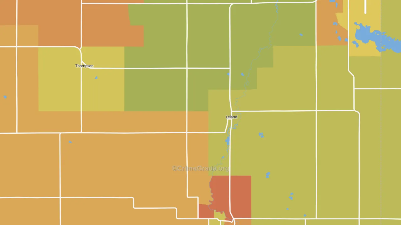 Winnebago County, IA Map of Assault Rates