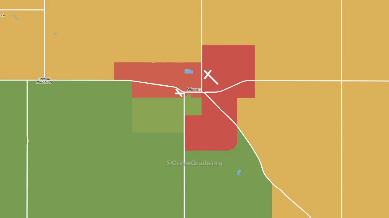 Winner, SD Map of Assault Rates