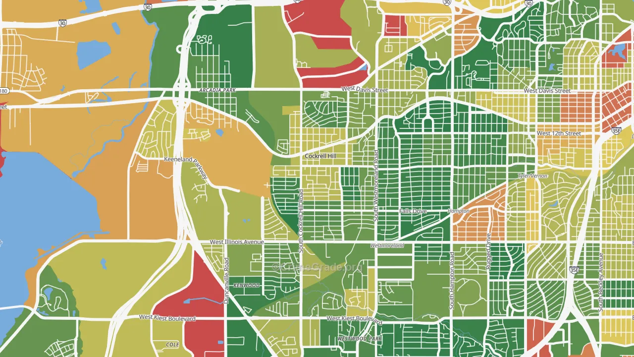 Winnetka Heights, Dallas, TX Map of Assault Rates