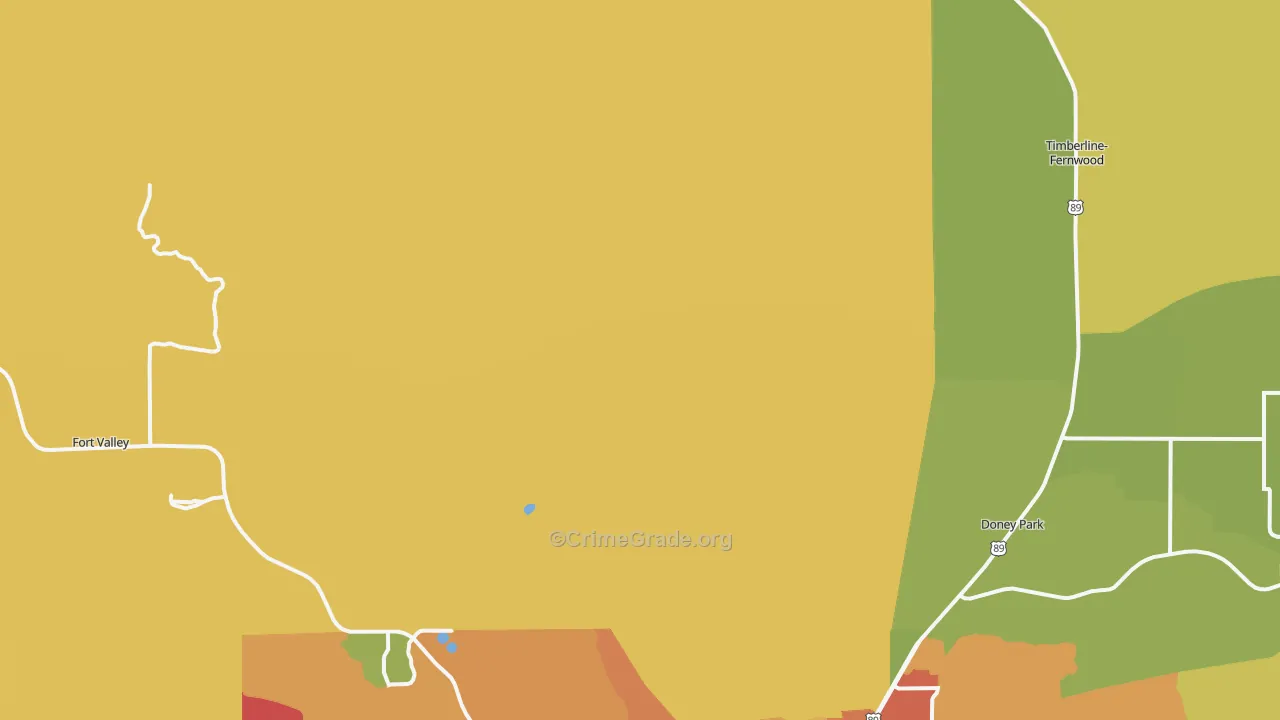 Winona, AZ Map of Assault Rates