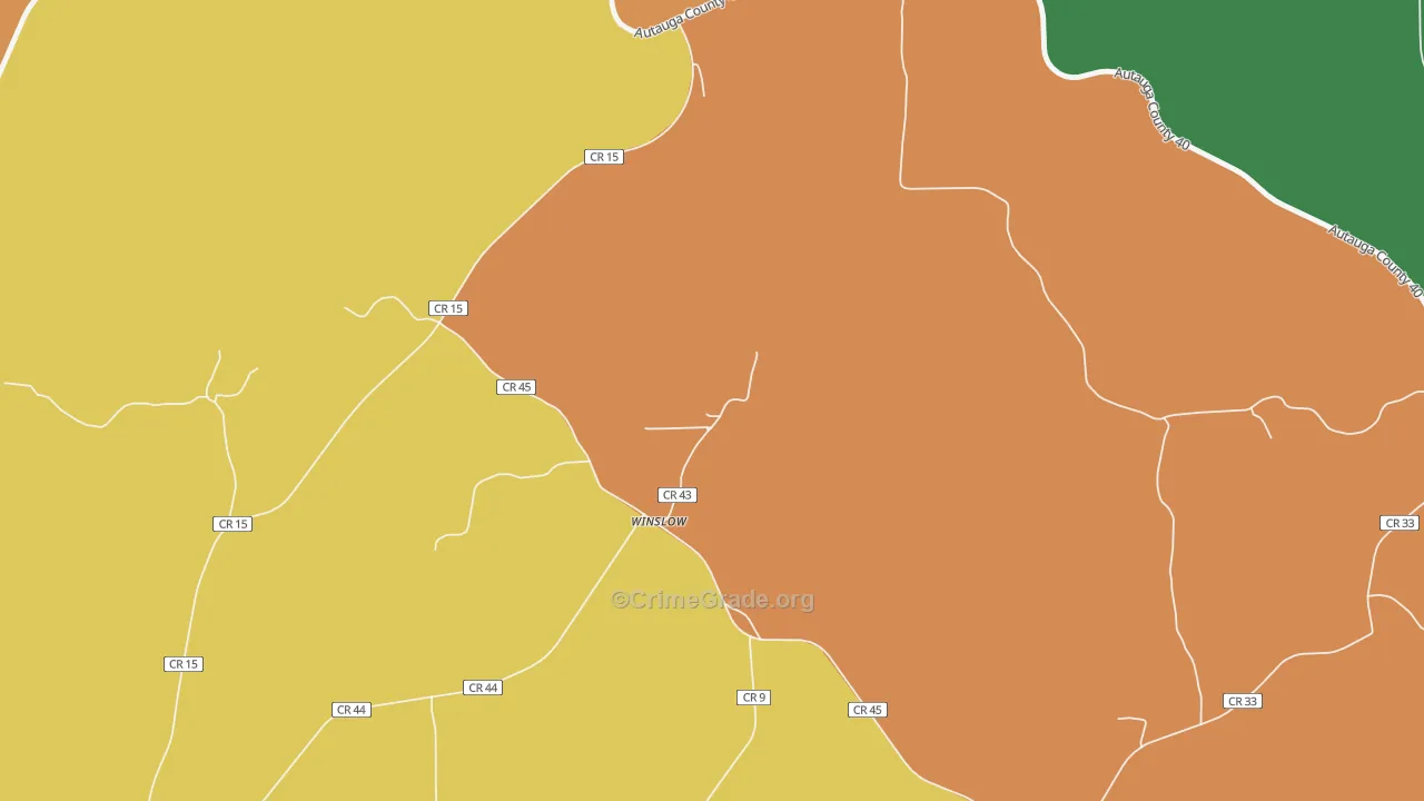 Winslow, AL Map of Assault Rates