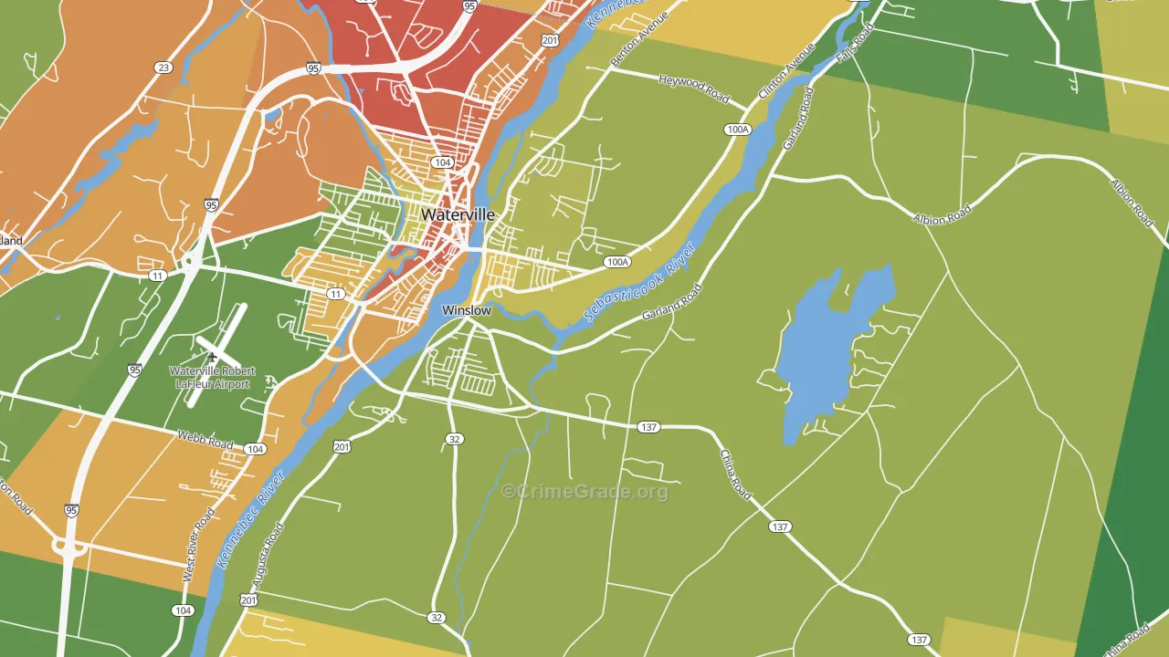 Winslow, ME Map of Assault Rates