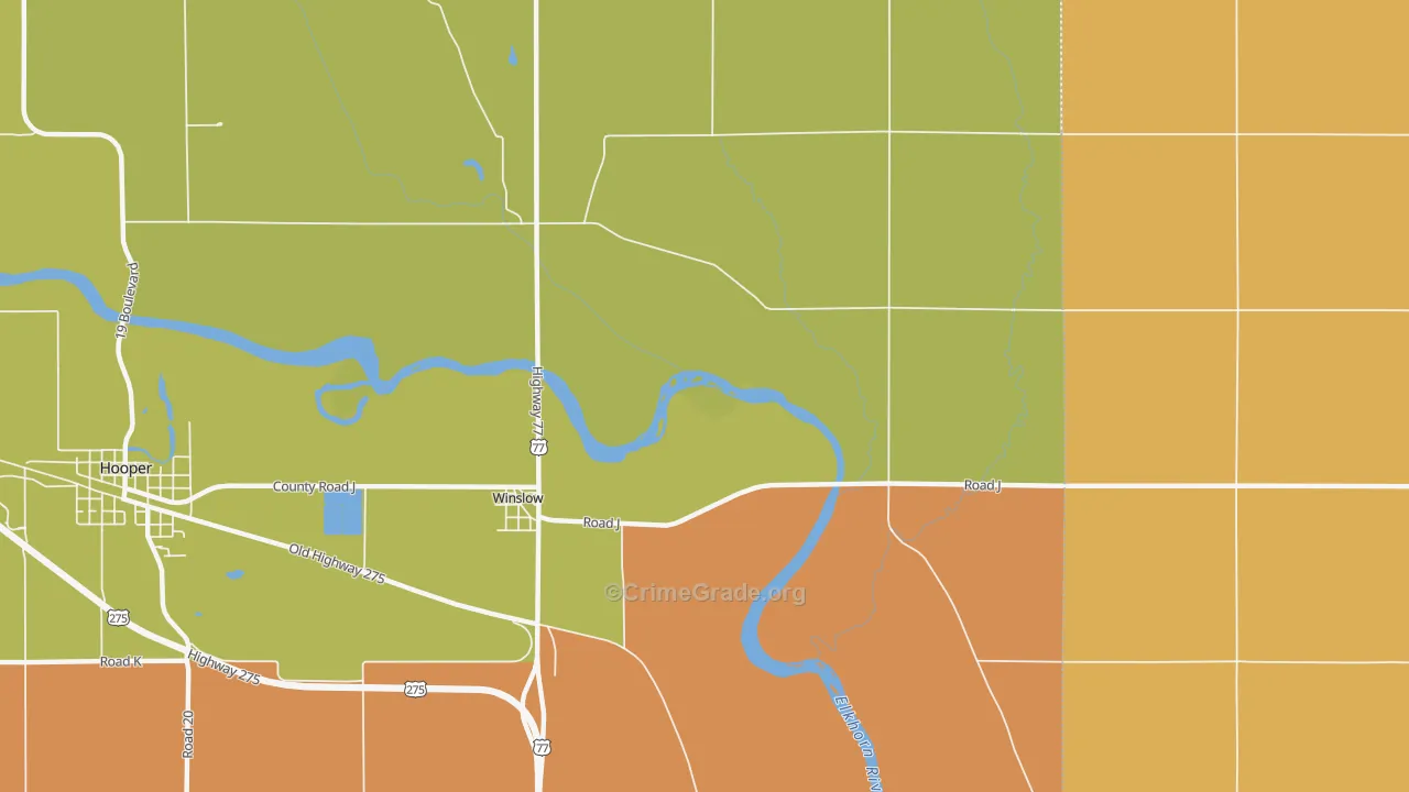 Winslow, NE Map of Assault Rates