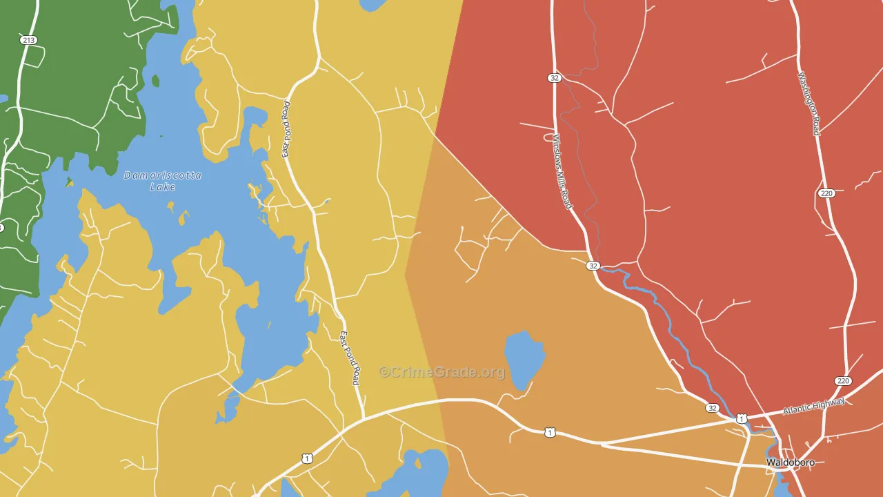 Winslows Mills, ME Map of Assault Rates