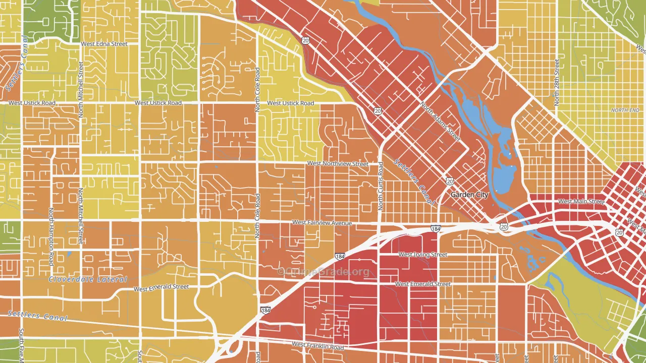 Winstead Park, Boise, ID Map of Assault Rates