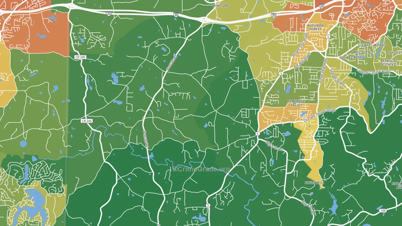 Winston, GA Map of Assault Rates