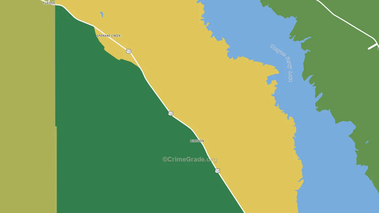 Winston, MT Map of Assault Rates