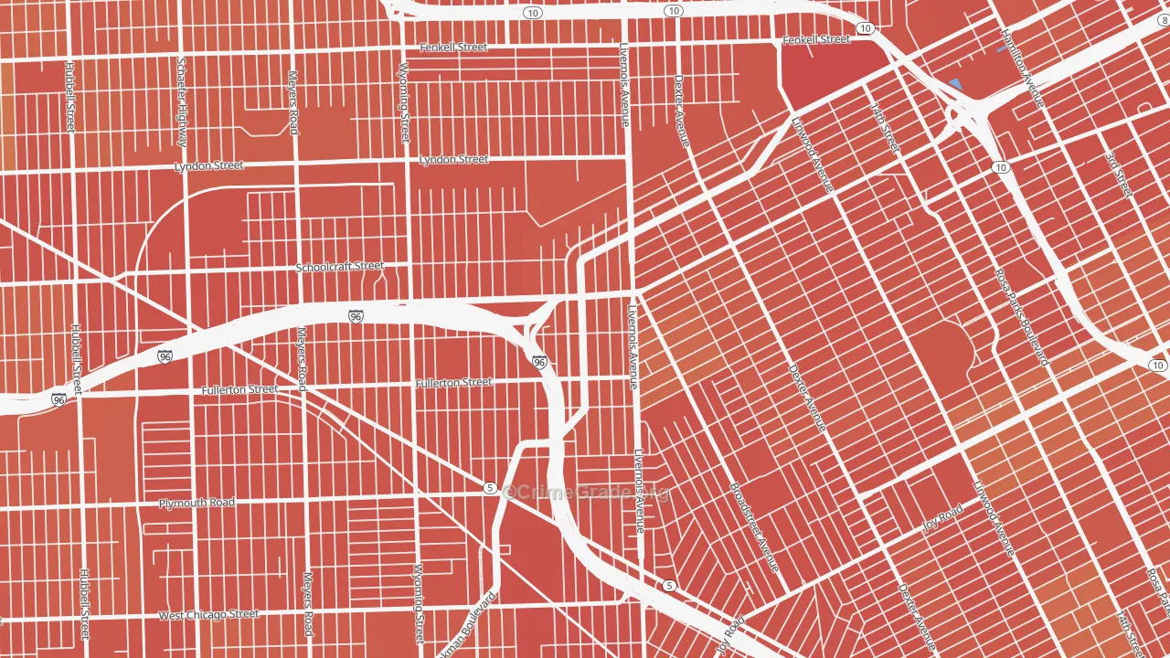 Winter Halter, Detroit, MI Map of Assault Rates