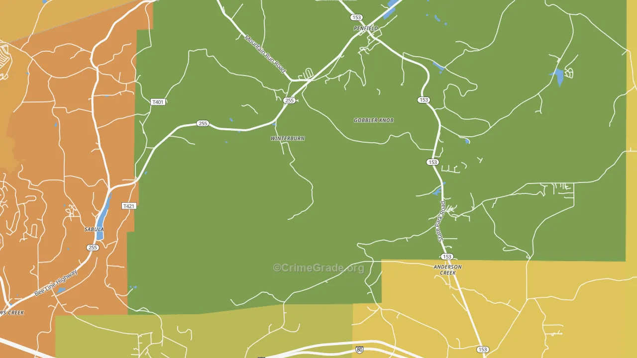 Winterburne, PA Map of Assault Rates