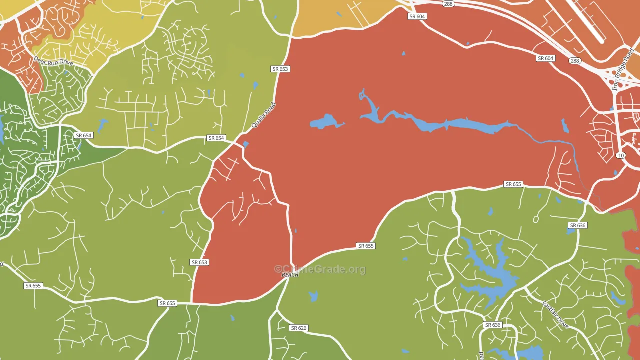 Winterpock, VA Map of Assault Rates