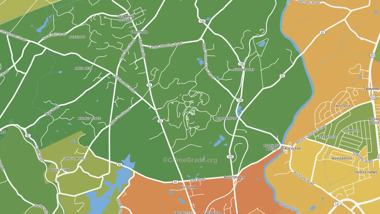 Winterthur, DE Map of Assault Rates