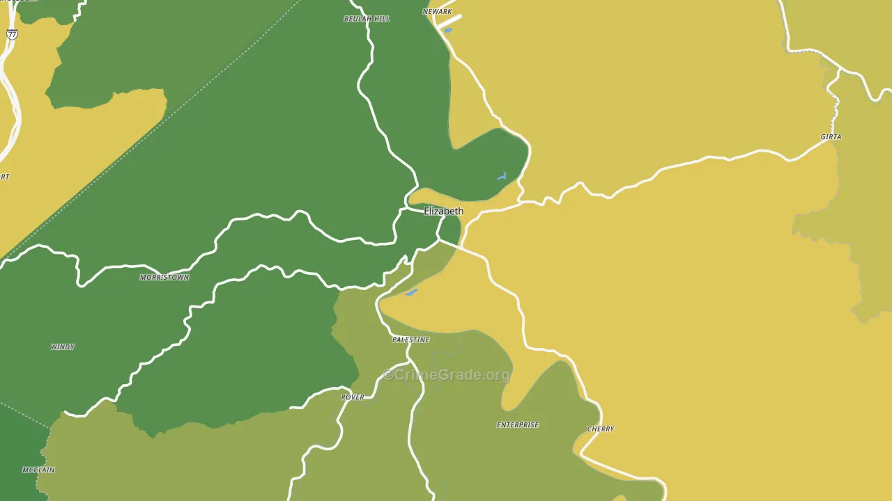 Wirt County, WV Map of Assault Rates