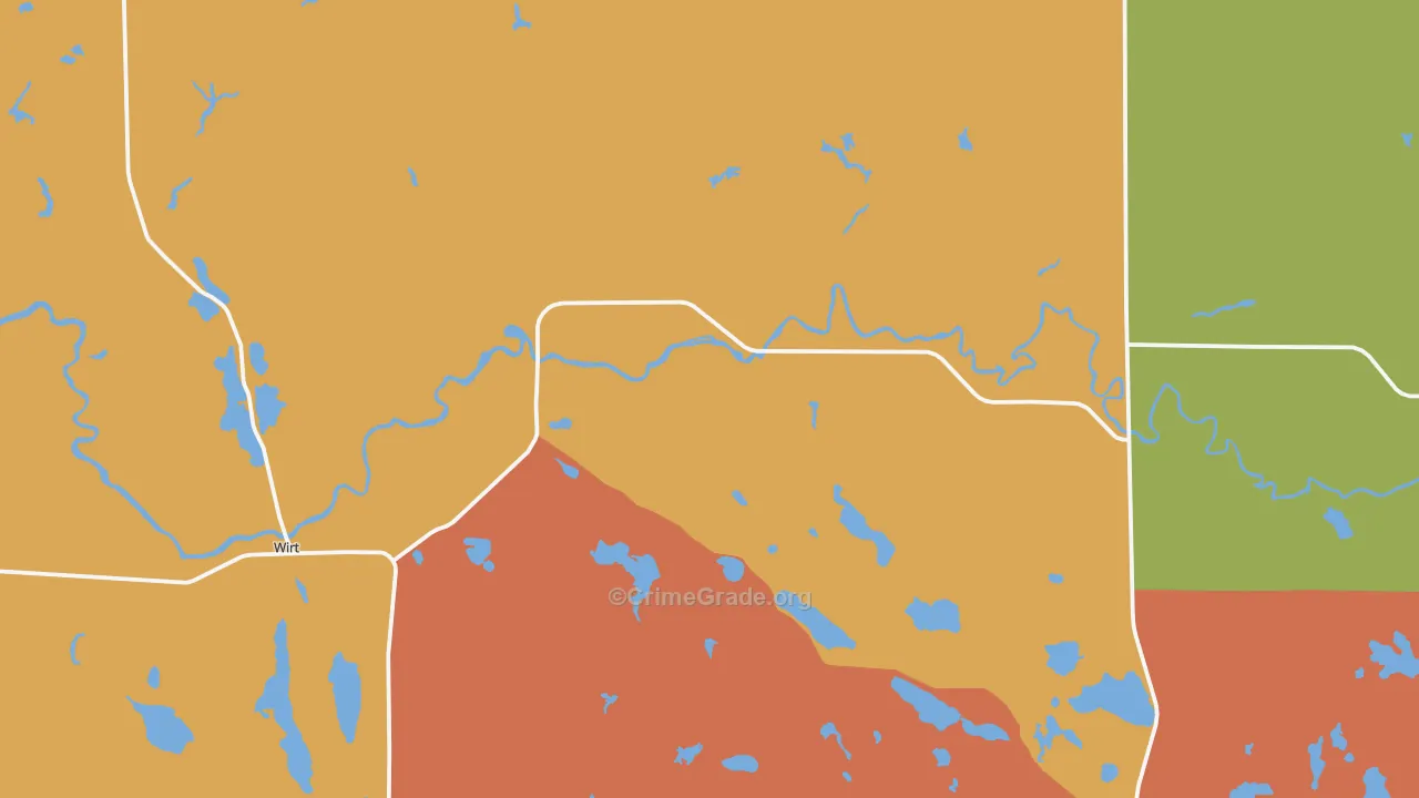 Wirt, MN Map of Assault Rates