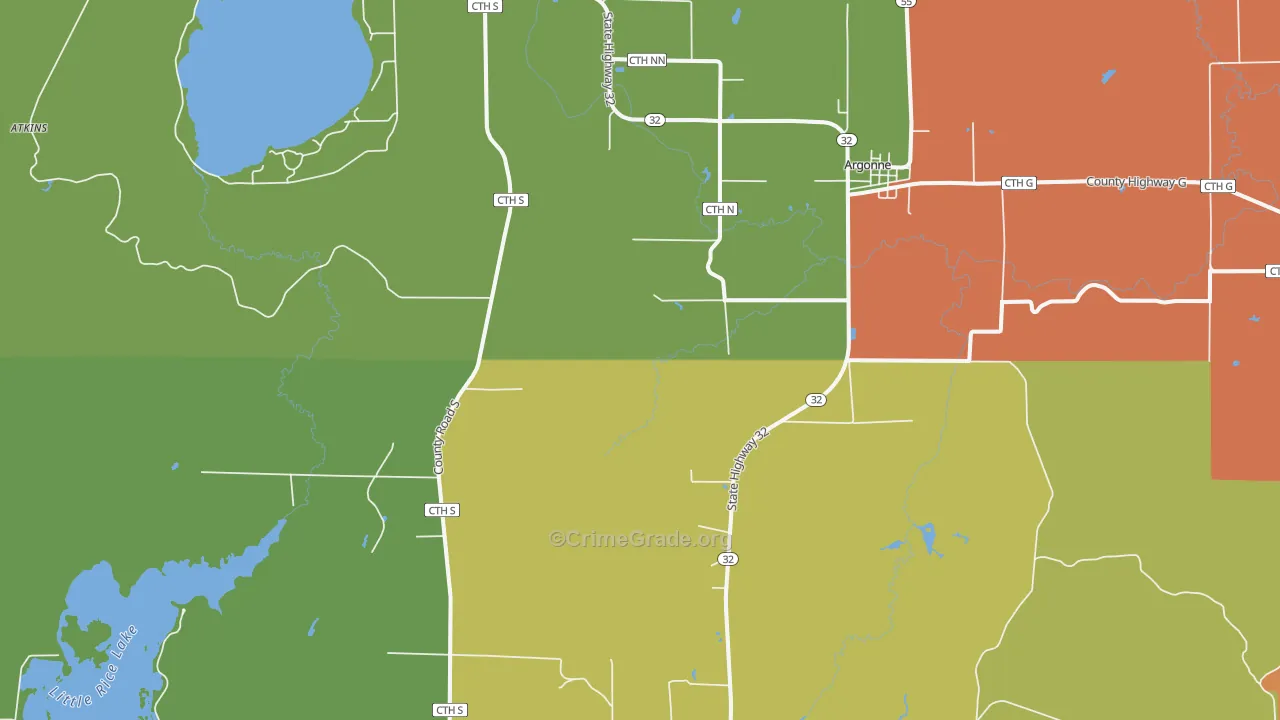 Wisconsin Junction, WI Map of Assault Rates