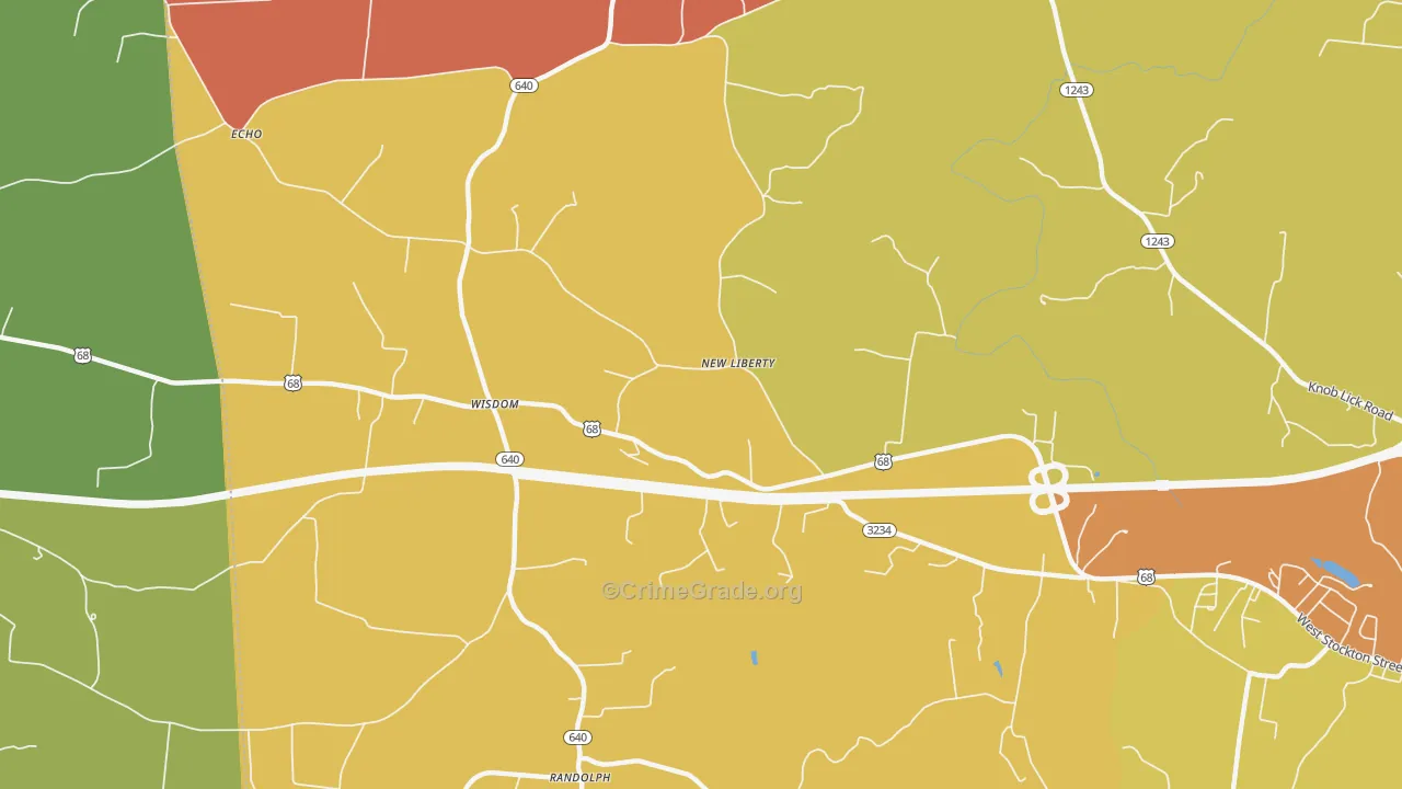 Wisdom, KY Map of Assault Rates