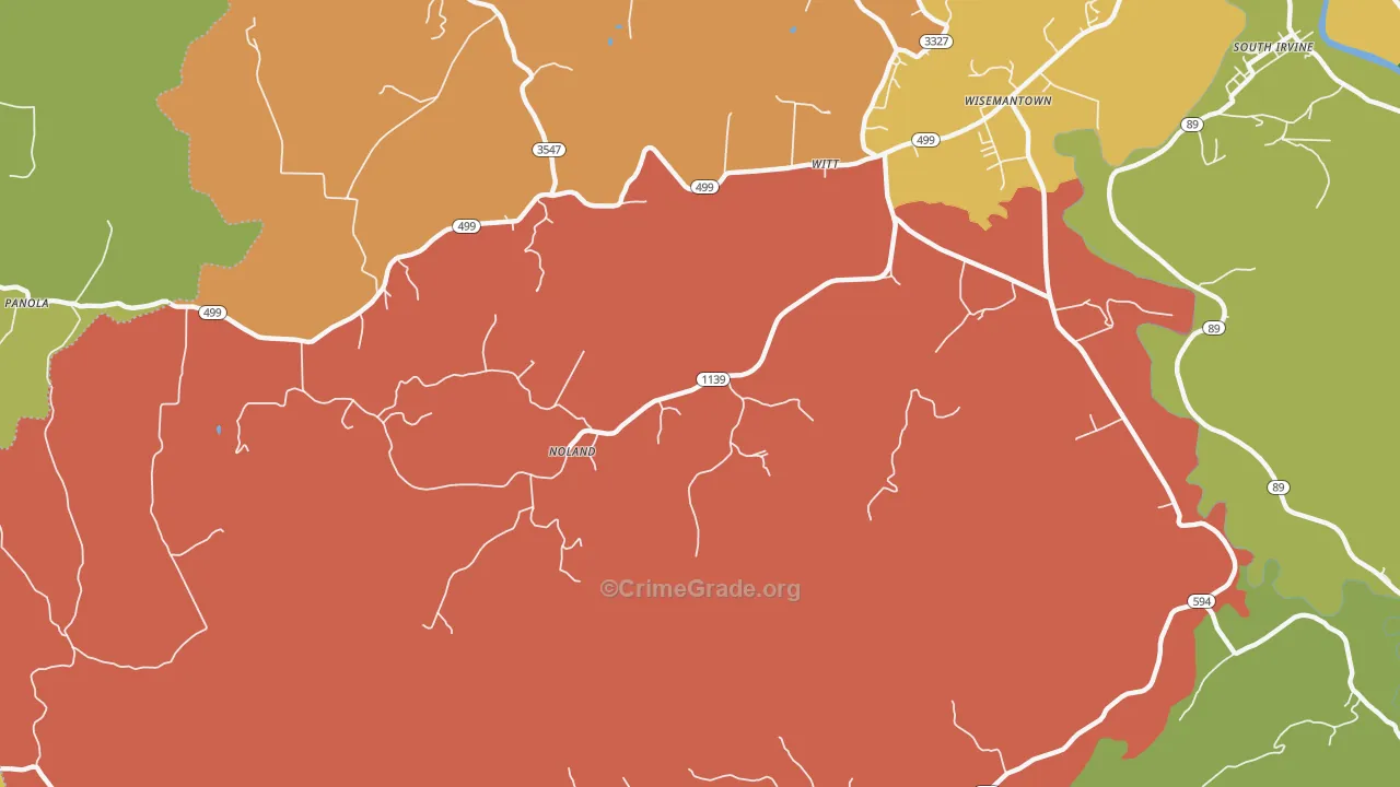 Wisemantown, KY Map of Assault Rates