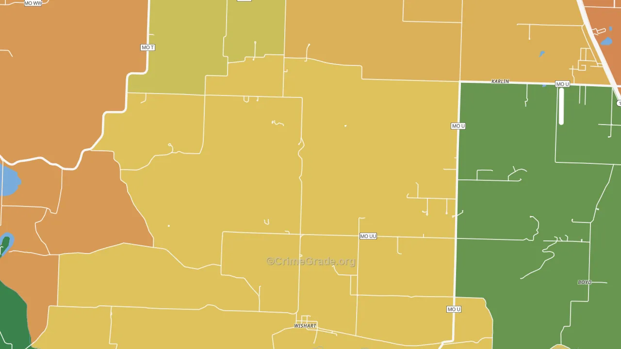 Wishart, MO Map of Assault Rates
