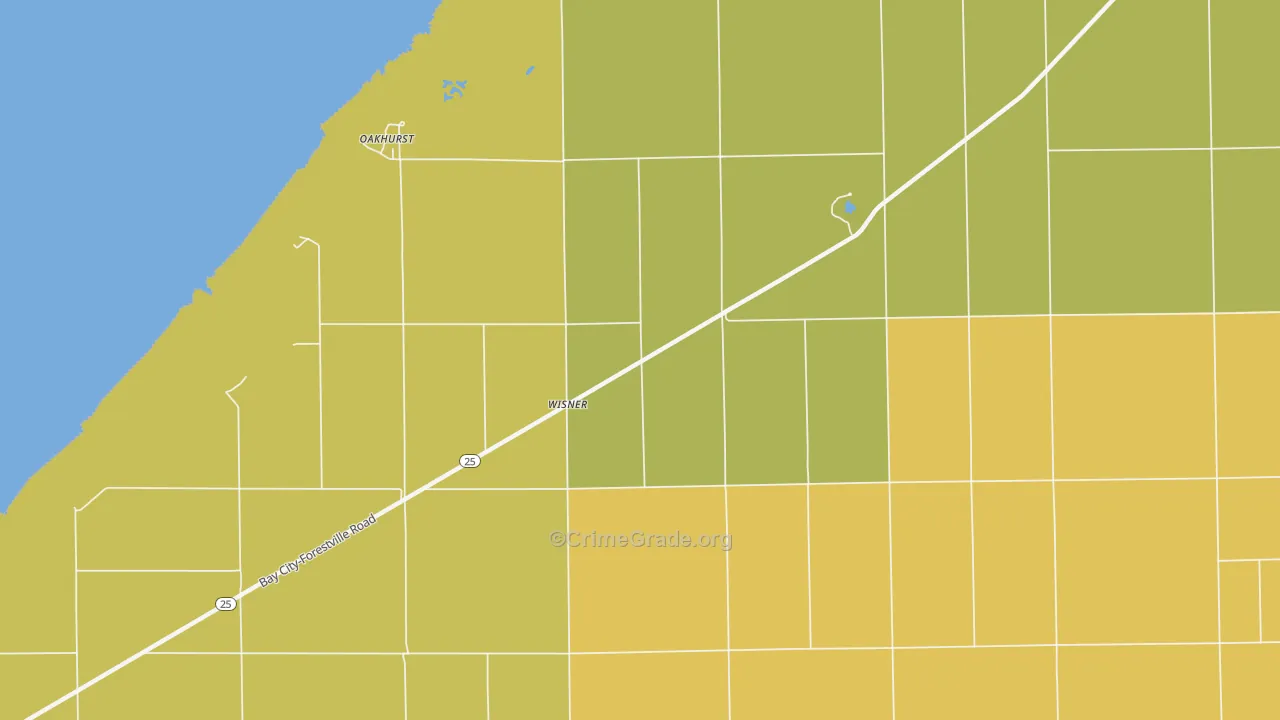 Wisner, MI Map of Assault Rates
