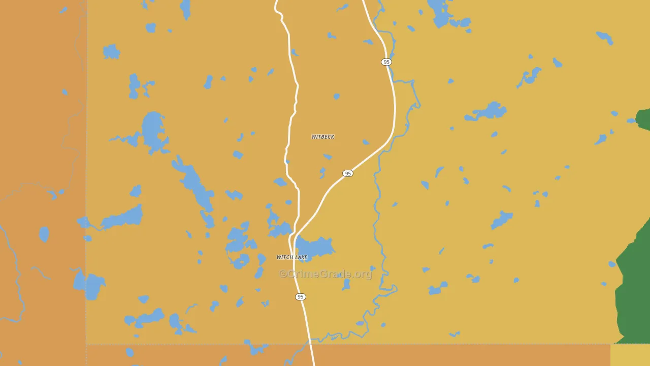 Witch Lake, MI Map of Assault Rates