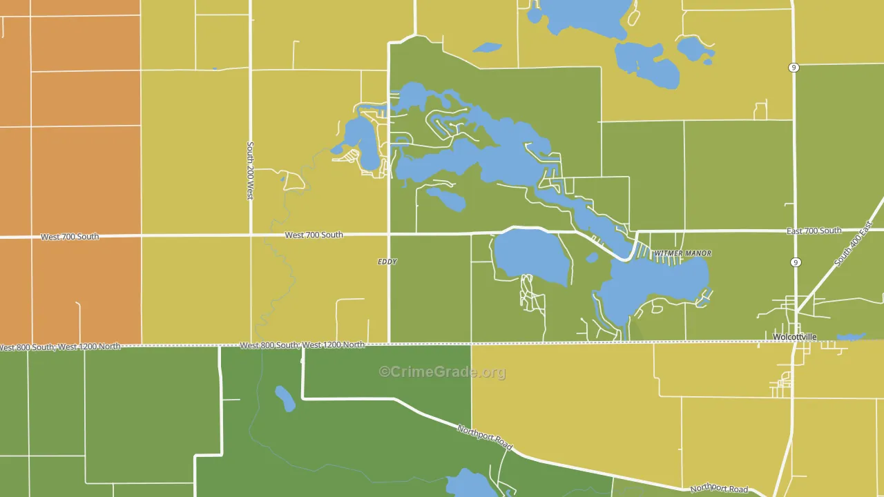 Witmer Manor, IN Map of Assault Rates