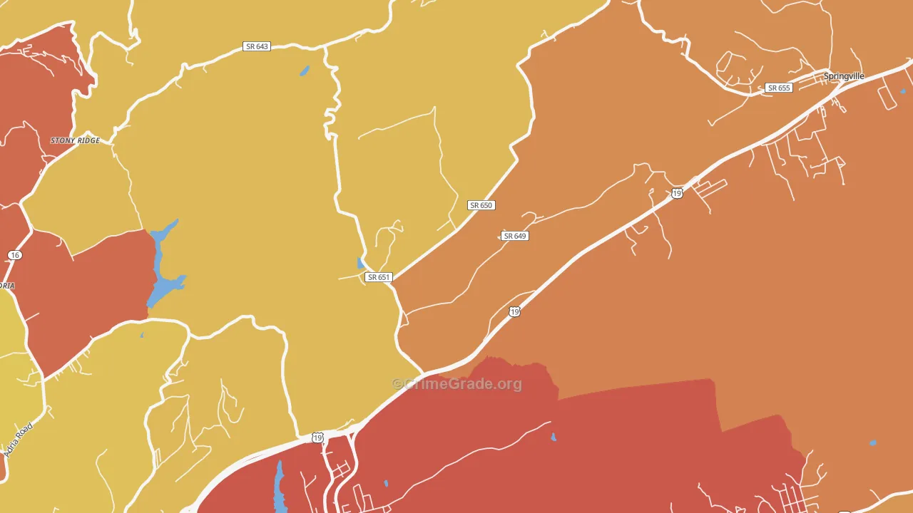 Wittens Mills, VA Map of Assault Rates