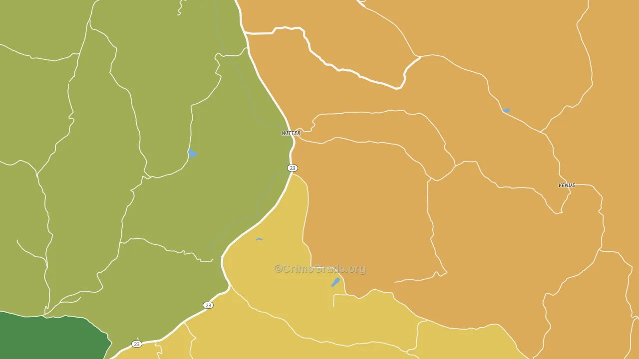Witter, AR Map of Assault Rates