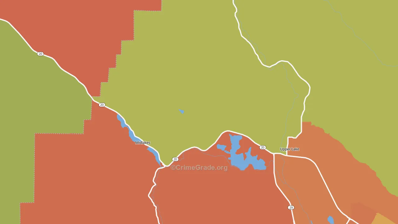 Witter Springs, CA Map of Assault Rates