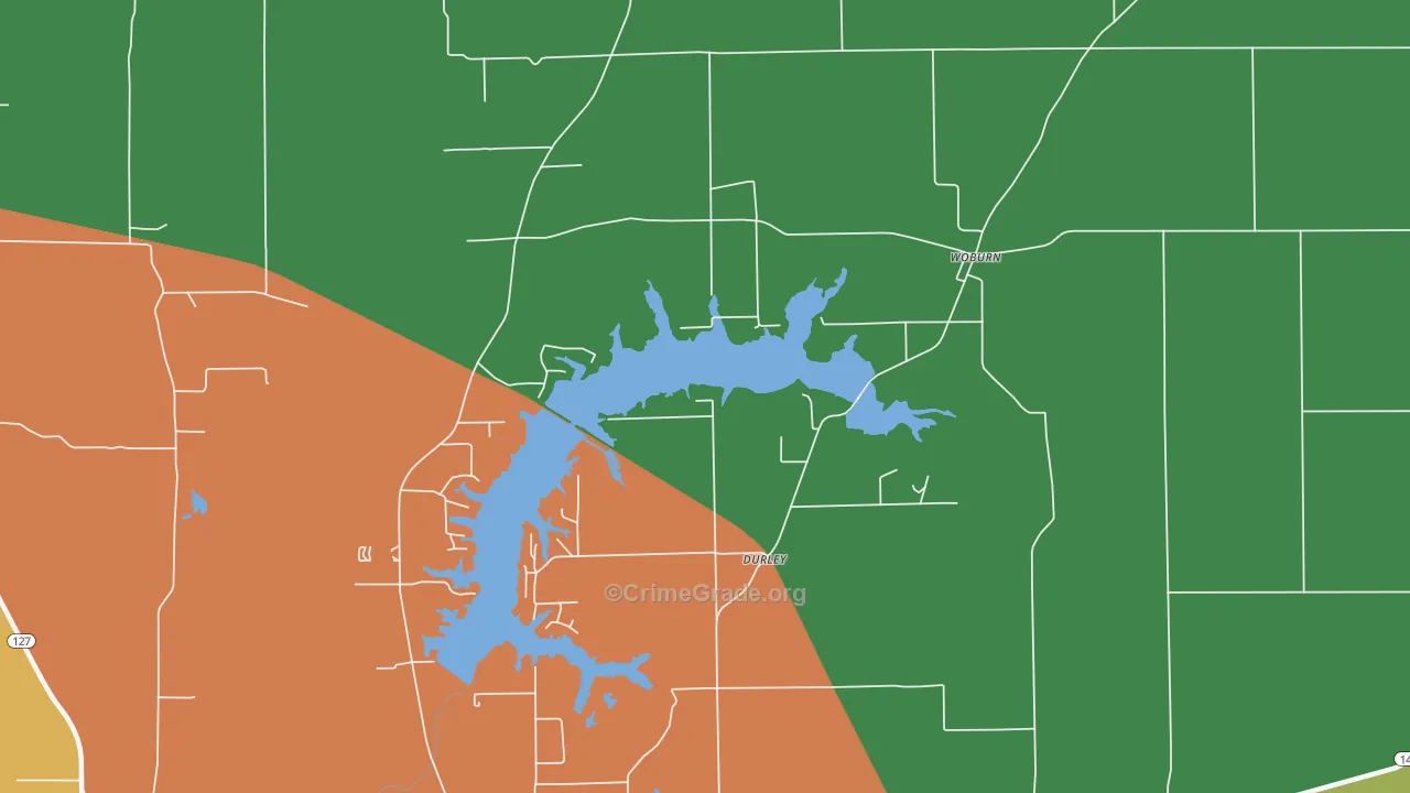Woburn, IL Map of Assault Rates