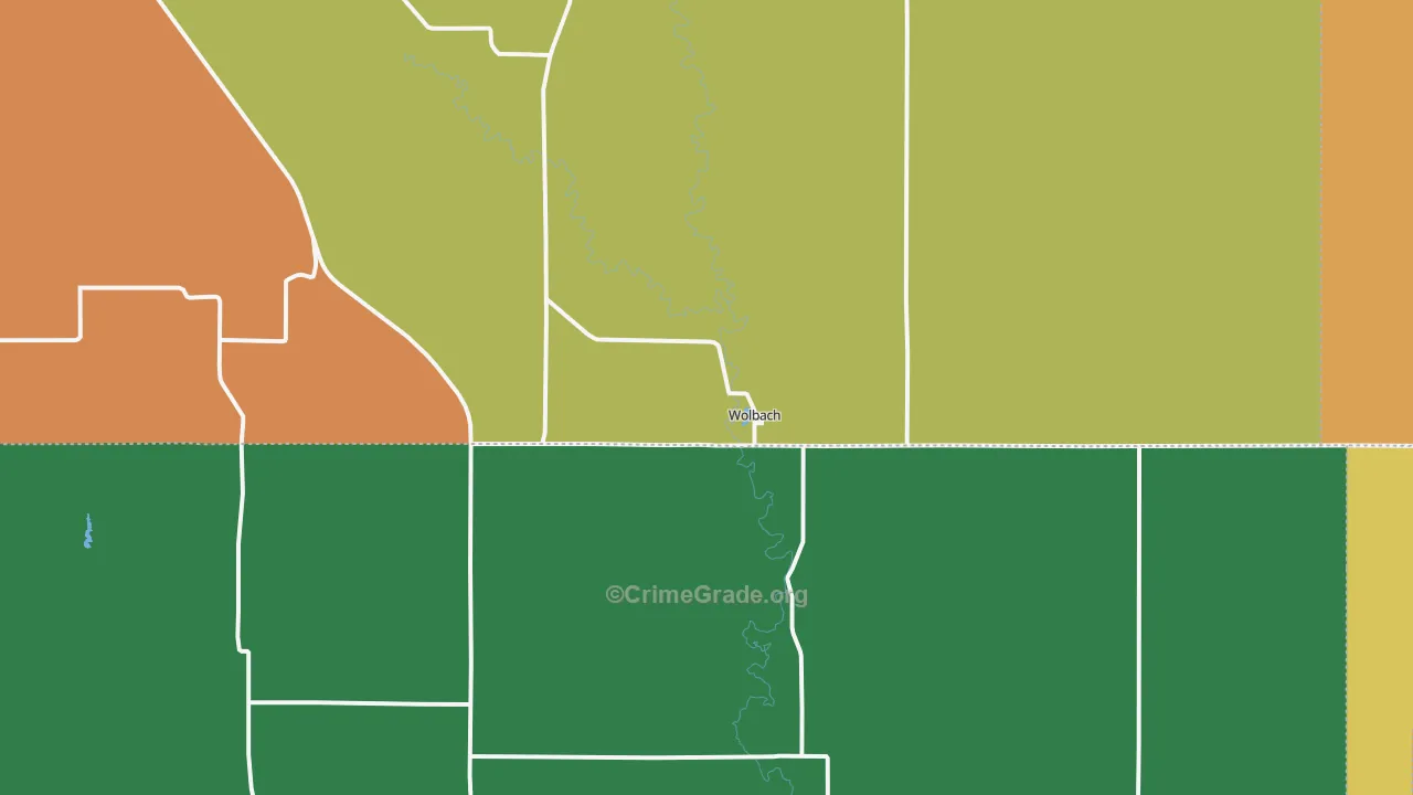 Wolbach, NE Map of Assault Rates