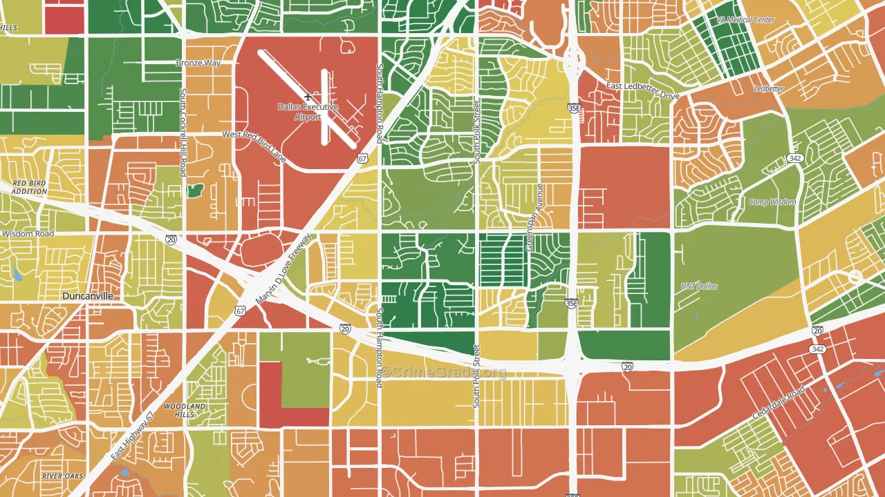 Wolf Creek, Dallas, TX Map of Assault Rates