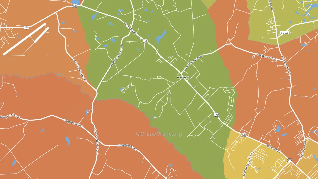 Wolfton, SC Map of Assault Rates