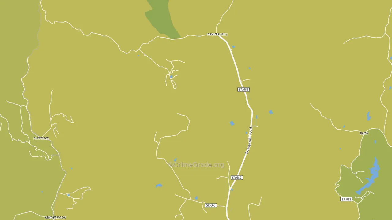 Wolftown, VA Map of Assault Rates