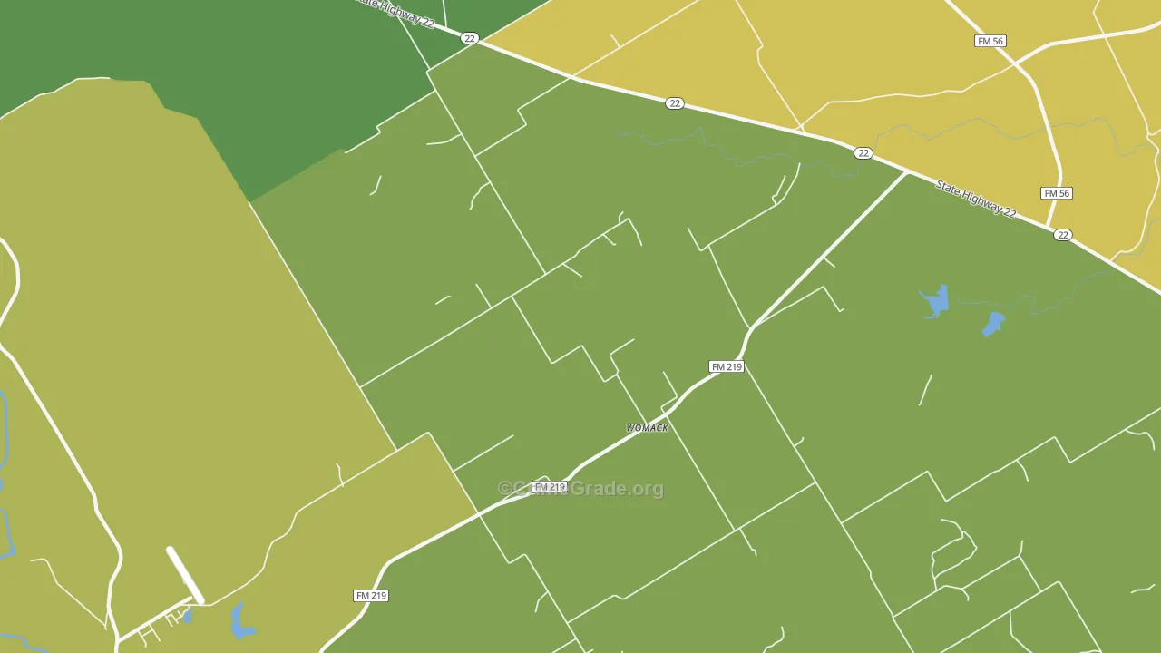 Womack, TX Map of Assault Rates