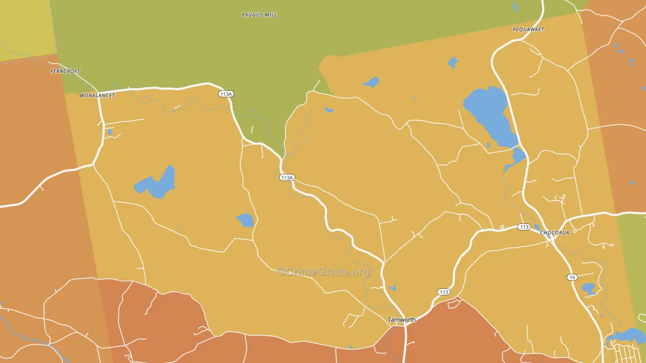 Wonalancet, NH Map of Assault Rates
