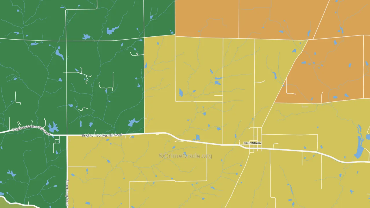 Woodburn, IL Map of Assault Rates